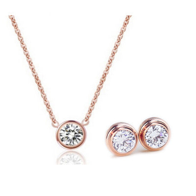 Damen Schmuckset mit funkelnden Zirkonia und eleganter Gliederkette Shop Nory
