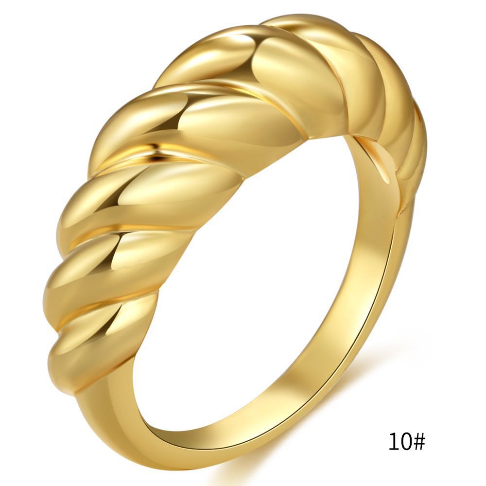 Damen eleganter und modischer Ring mit geflochtenem Design Shop Nory