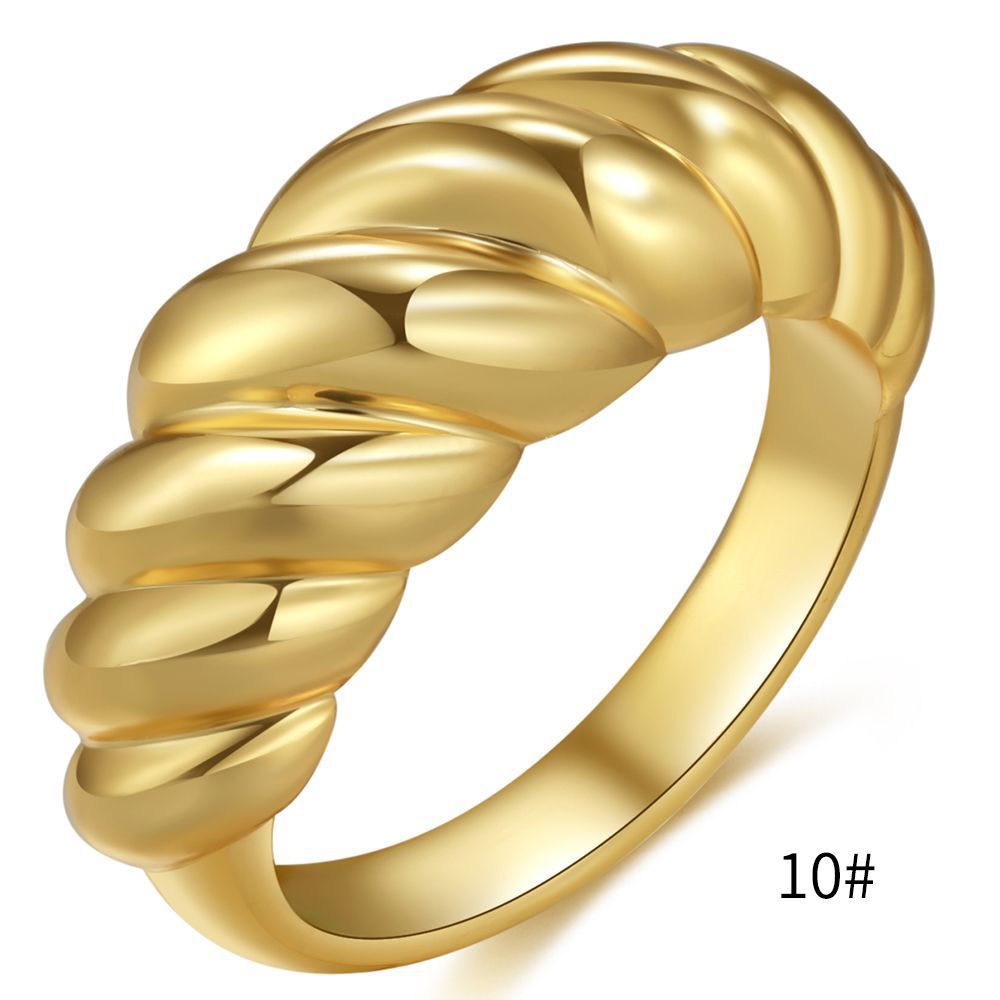Damen eleganter und modischer Ring mit geflochtenem Design Shop Nory