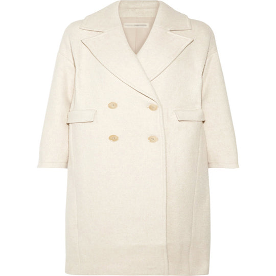 Damen Bodenlanger Relaxed-Fit Wollmix-Mantel mit soften Schultern und Seitenschlitz Shop Nory