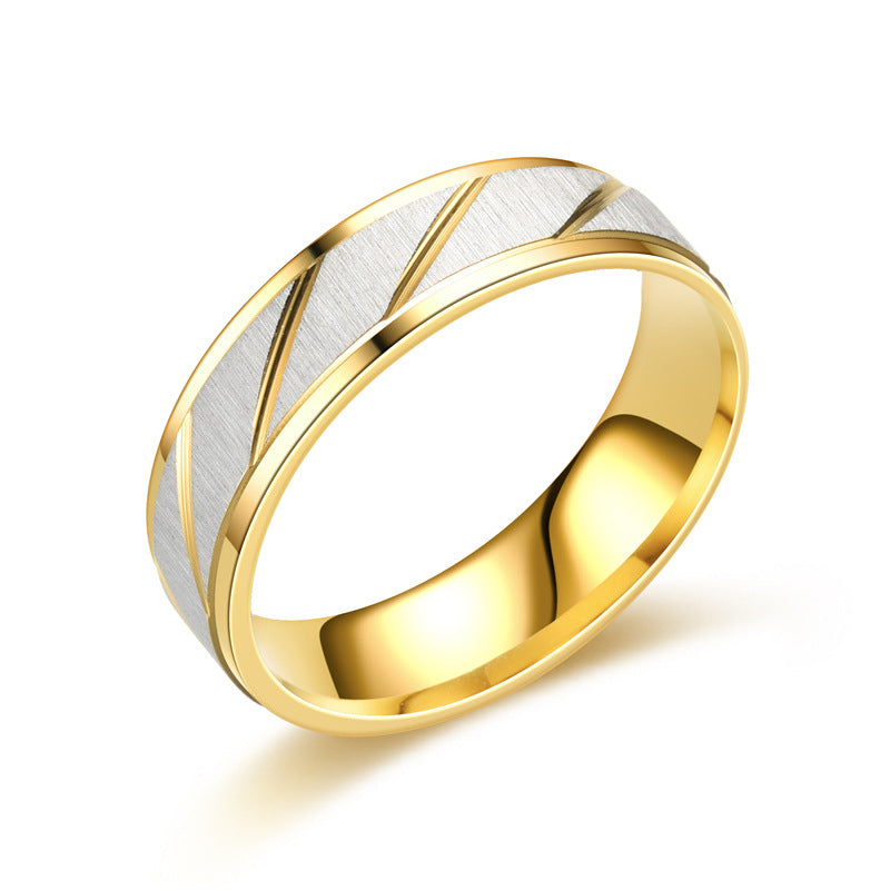 Herren Ring mit modernem, zweifarbigen Oberflächendesign Shop Nory