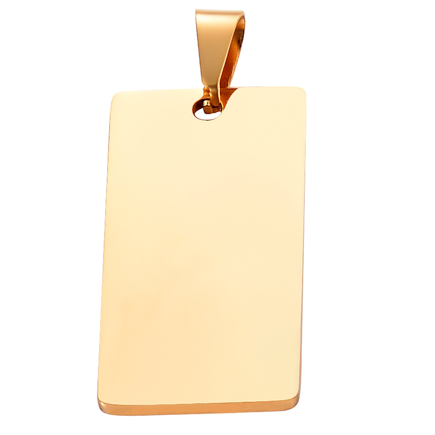 Damen gravierbarer Edelstahl-Anhänger in rectangularer Form Shop Nory