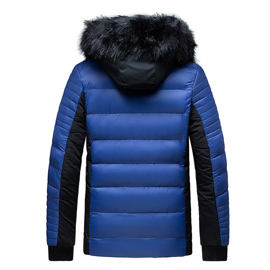 Herren Steppjacke mit Kapuze und Kunstfellbesatz, wind- und wasserabweisend Shop Nory