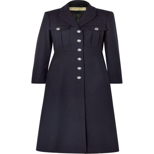 Damen Militärischer Longcoat aus Wollmix mit markanter Knopfleiste und Pattentaschen Shop Nory