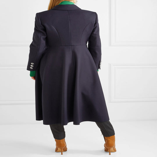 Damen Militärischer Longcoat aus Wollmix mit markanter Knopfleiste und Pattentaschen Shop Nory