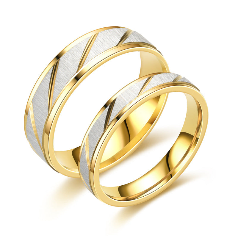 Herren Ring mit modernem, zweifarbigen Oberflächendesign Shop Nory