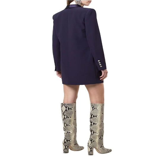 Damen Blazerkleid im Tailoring‑Look mit satiniertem Schalkragen und strukturierten Schultern Shop Nory