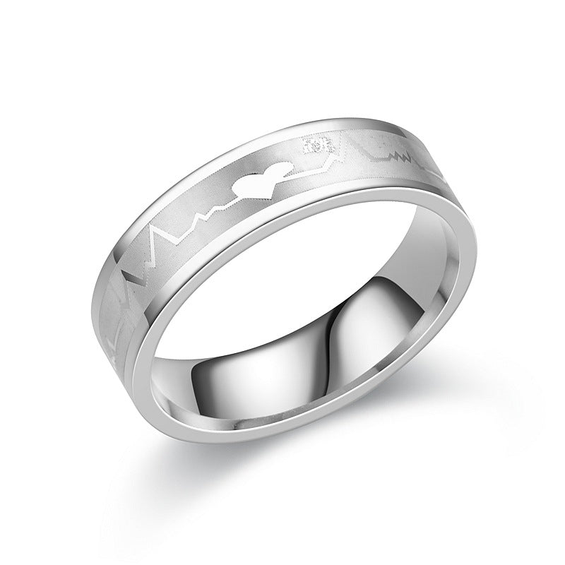 Herren Ring mit elegantem Herzschlag-Design Shop Nory