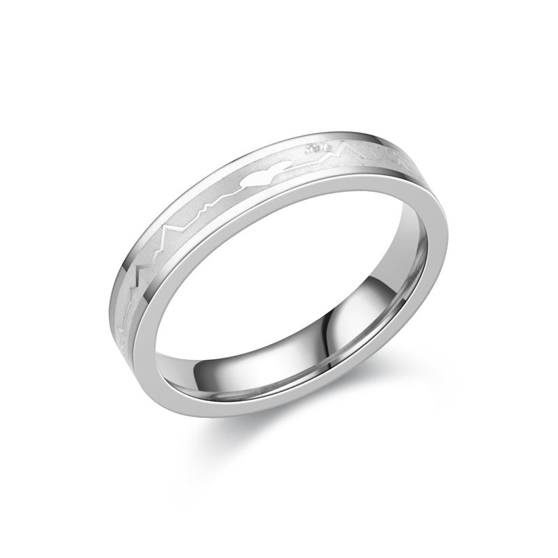 Herren Ring mit elegantem Herzschlag-Design Shop Nory