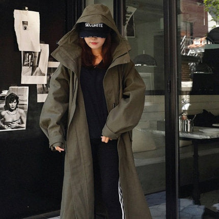 Damen Oversize-Parka mit extralangem Schnitt, großer Kapuze und verdeckter Reißverschluss Shop Nory