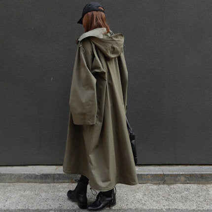 Damen Oversize-Parka mit extralangem Schnitt, großer Kapuze und verdeckter Reißverschluss Shop Nory