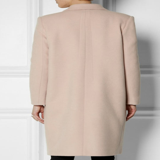 Damen Midilanger Wollmix-Mantel mit minimalistischer Einreiher-Front und Pattentaschen Shop Nory