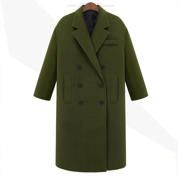 Herren Longcoat im minimalistischen Doppelreiher aus Wollmix mit kastiger Oversize-Silhouette Shop Nory