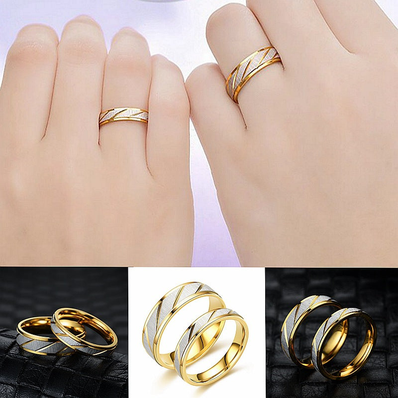 Herren Ring mit modernem, zweifarbigen Oberflächendesign Shop Nory