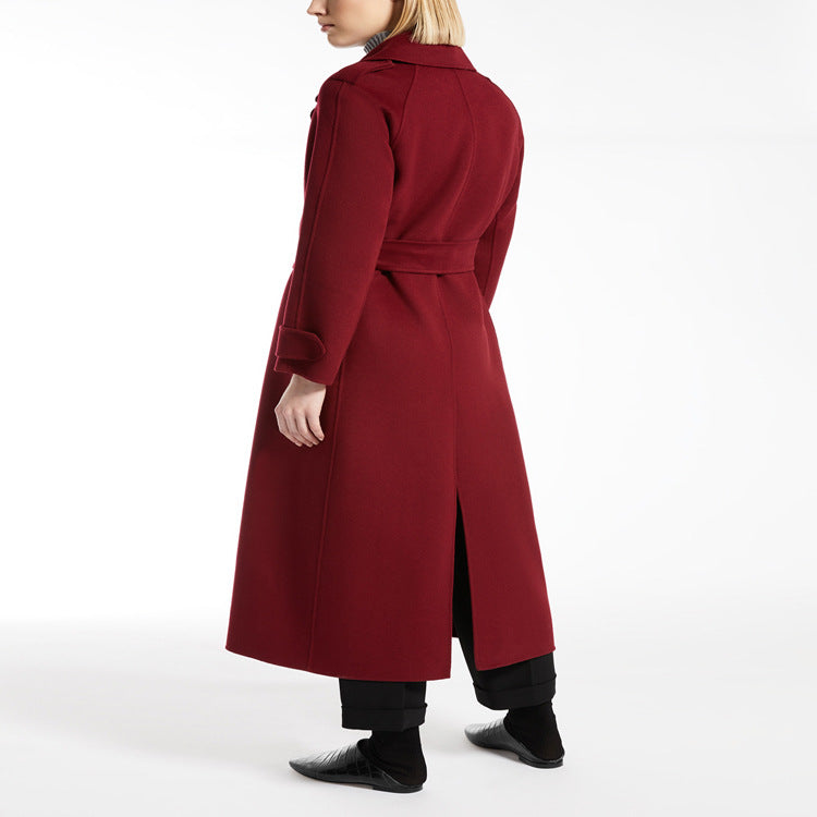 Damen Maxilanger Wollmix-Mantel im fließenden Swing-Cut mit weichem Schalkragen Shop Nory
