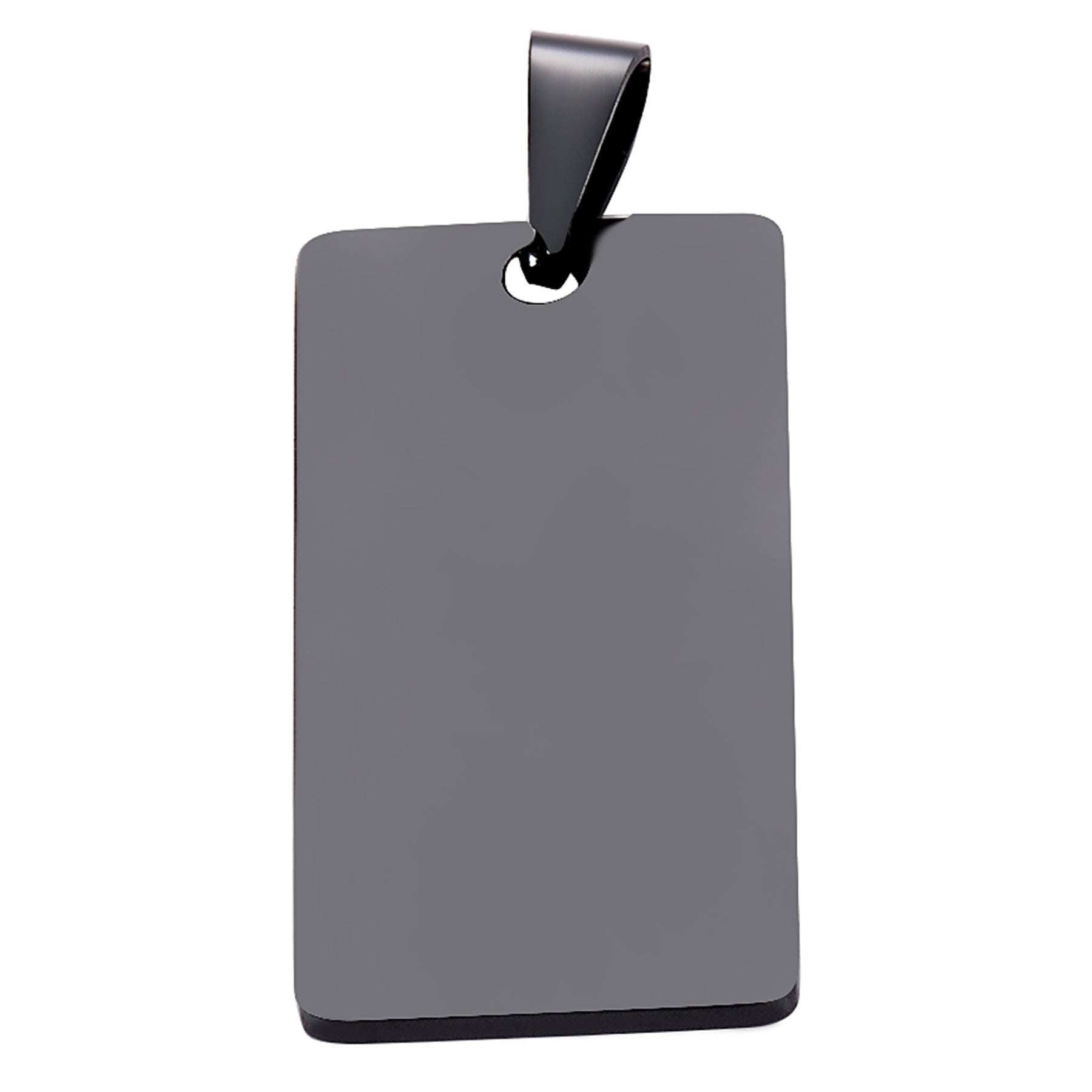 Damen gravierbarer Edelstahl-Anhänger in rectangularer Form Shop Nory