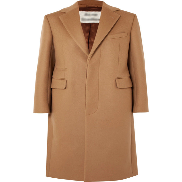 Damen Einreihiger Wollmix-Longcoat mit klarem Tailoring und Pattentaschen Shop Nory