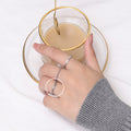 Damenring mit elegantem, gewelltem Design und funkelndem Zirkonia-Besatz Shop Nory