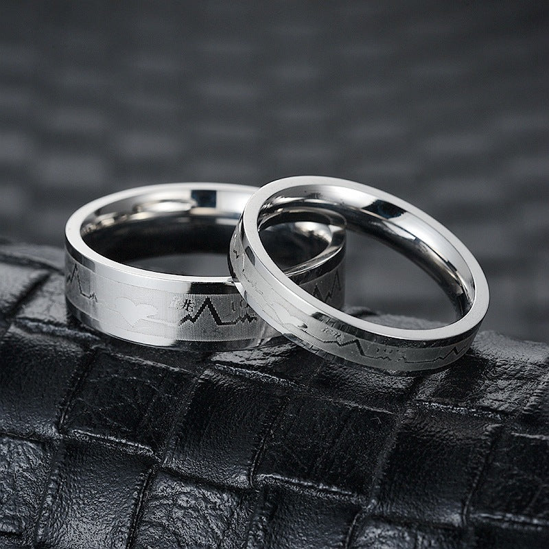 Herren Ring mit elegantem Herzschlag-Design Shop Nory