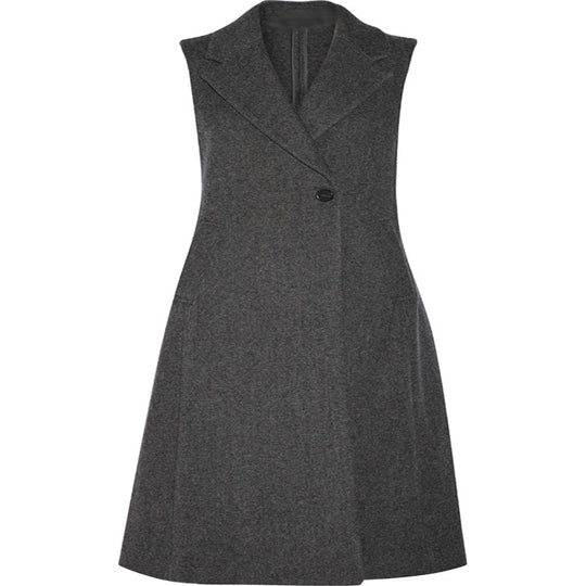 Damen Ärmelloser Wollmix-Mantel mit ausgestellter A‑Linien‑Silhouette und Ein‑Knopf‑Front Shop Nory