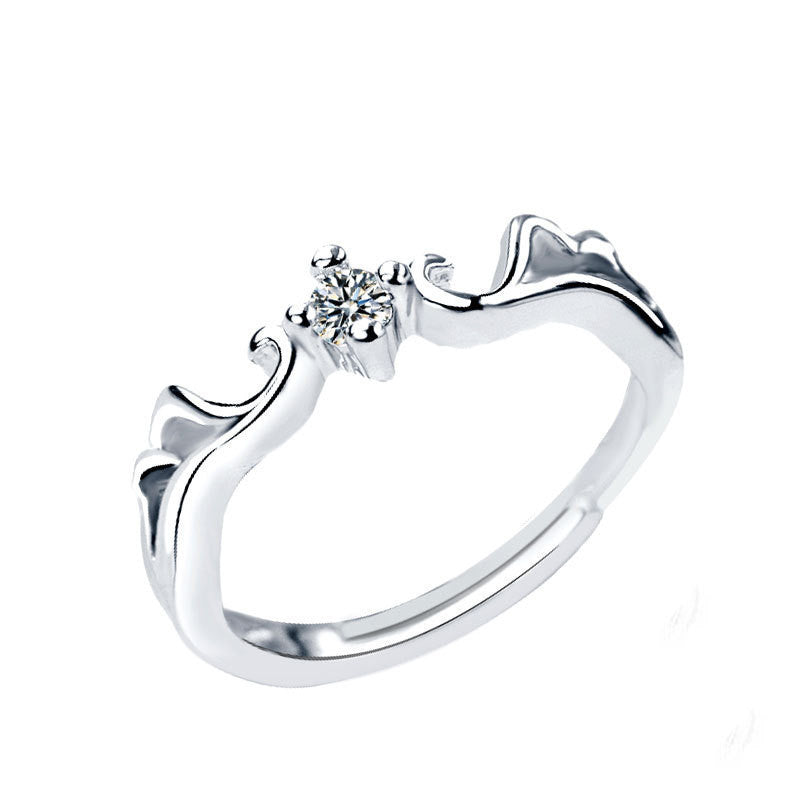 Damen zierlicher Ring mit elegantem Blumenmotiv und funkelndem Zirkonia Shop Nory