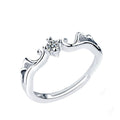Damen zierlicher Ring mit elegantem Blumenmotiv und funkelndem Zirkonia Shop Nory