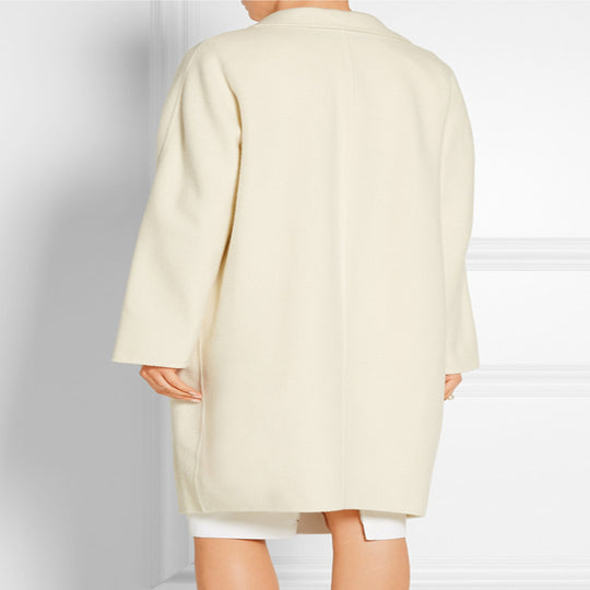 Damen Schlichter Oversize-Longmantel aus Woll‑Kaschmir‑Mix mit dezentem Revers und Ein‑Knopf‑Front Shop Nory