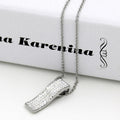 Damen Halskette mit elegantem Wellenanhänger und funkelndem Zirkonia-Besatz Shop Nory
