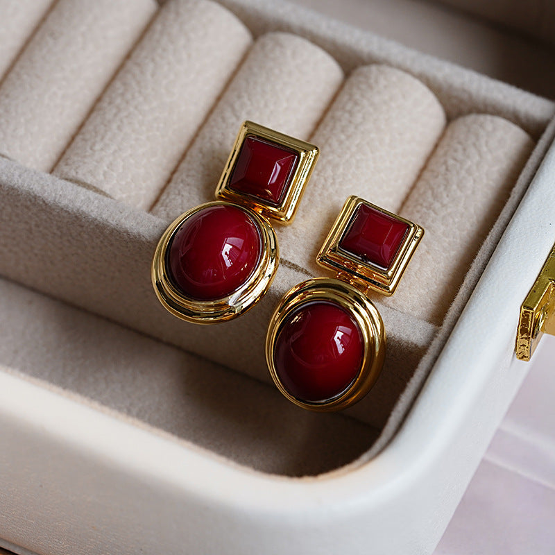 Ohrringe gross im Retro Stil - 18k vergoldet | Shop Nory