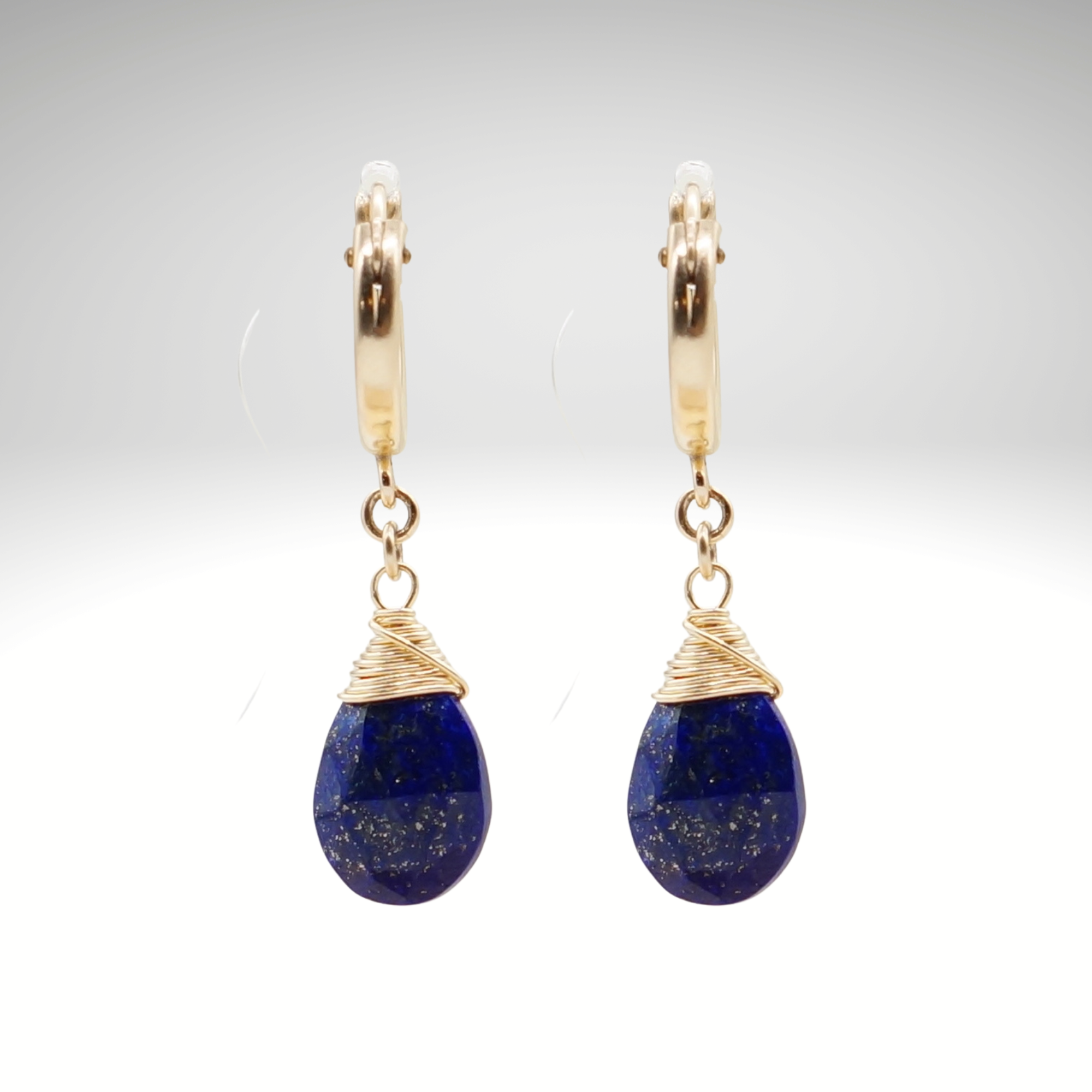 Lapis Lazuli Geburtsstein/Zodiac Huggie Ohrringe | Shop Nory