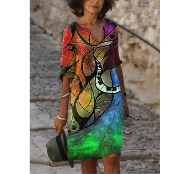 Hochwertige Kleider mit Designermotiven