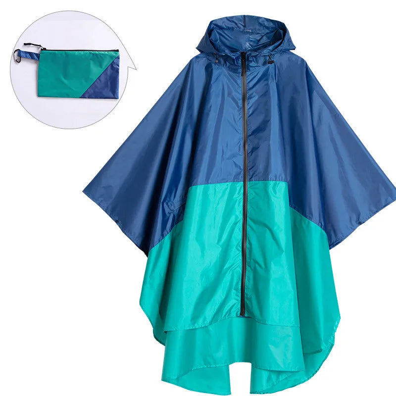 Wasserdichter Unisex-Poncho mit Kapuze