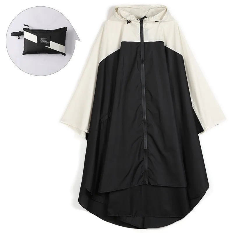 Wasserdichter Unisex-Poncho mit Kapuze