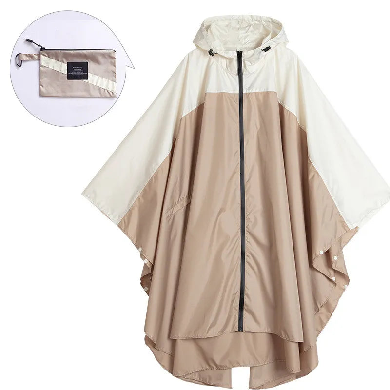 Wasserdichter Unisex-Poncho mit Kapuze