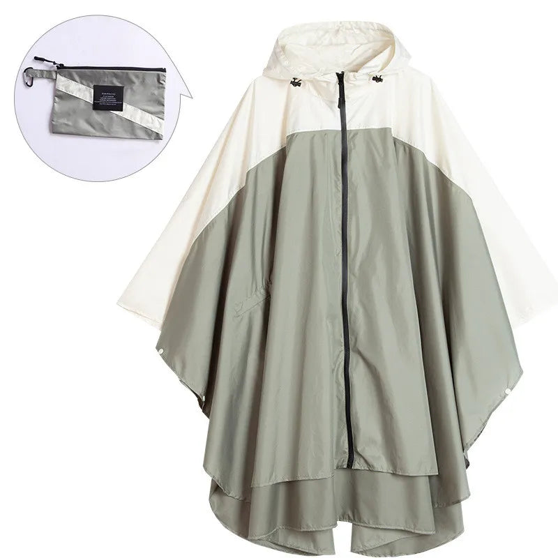 Wasserdichter Unisex-Poncho mit Kapuze