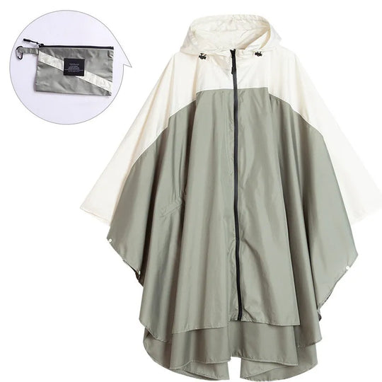 Wasserdichter Unisex-Poncho mit Kapuze