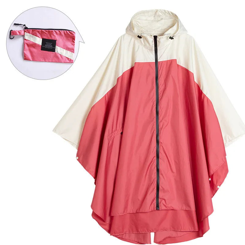 Wasserdichter Unisex-Poncho mit Kapuze