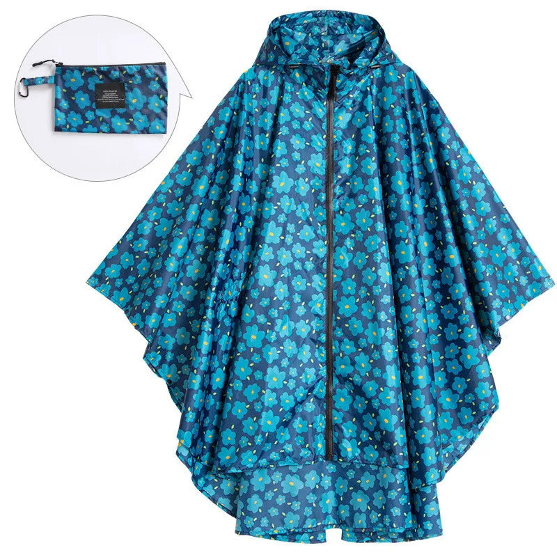 Wasserdichter Unisex-Poncho mit Kapuze