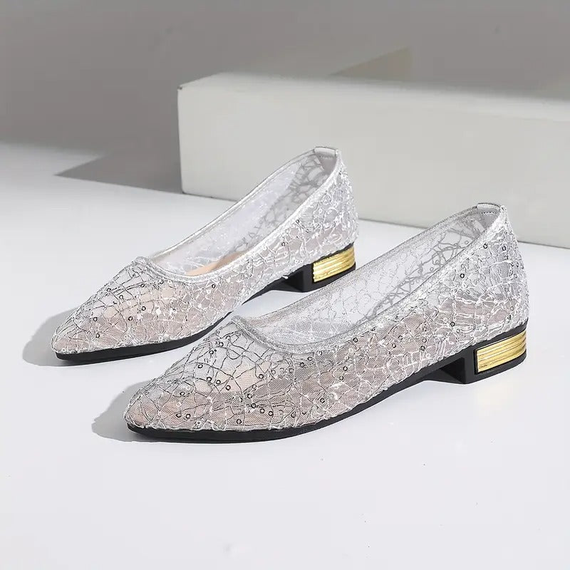 Orthopädische Ballerinas mit Spitze