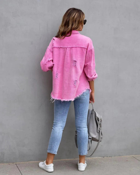 Damenbluse Aus Denim