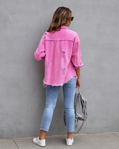 Damenbluse Aus Denim