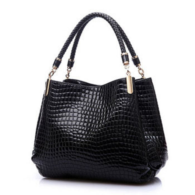 Schultertasche mit Krokodil Muster