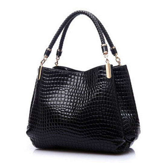 Schultertasche mit Krokodil Muster