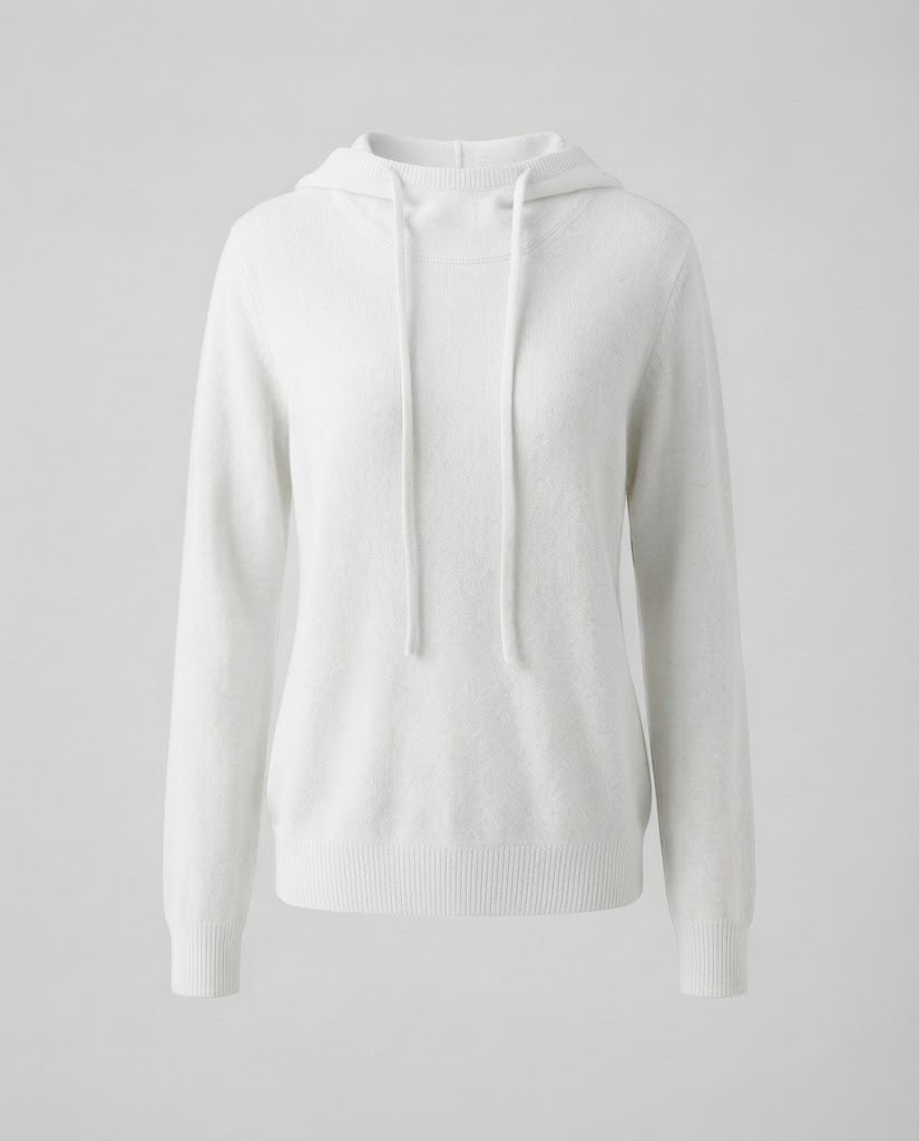 Damen Feiner Kapuzen‑Strickpullover im Kaschmir‑Look mit zartem Flor und gerippten Bündchen Shop Nory