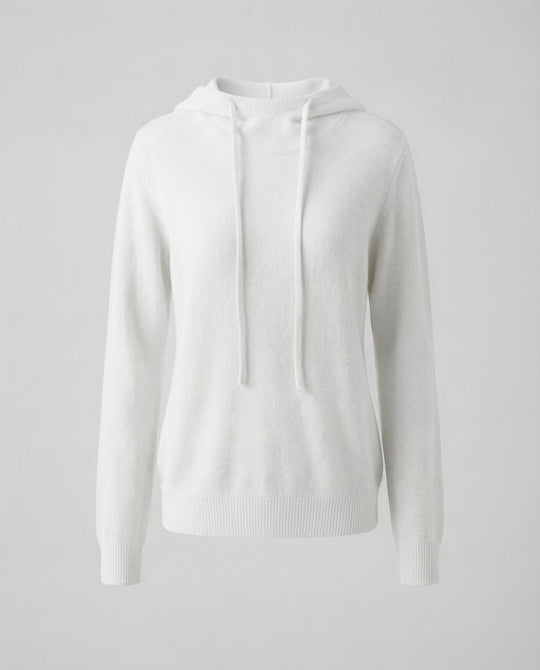 Damen Feiner Kapuzen‑Strickpullover im Kaschmir‑Look mit zartem Flor und gerippten Bündchen Shop Nory