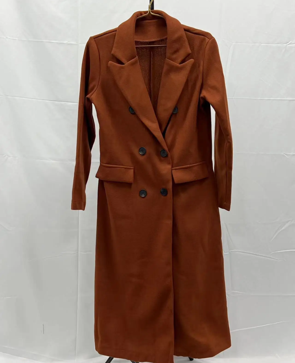 Lange Elegante Taillierte Trenchcoat Für Damen | Perfekt Für Herbst Und Winter