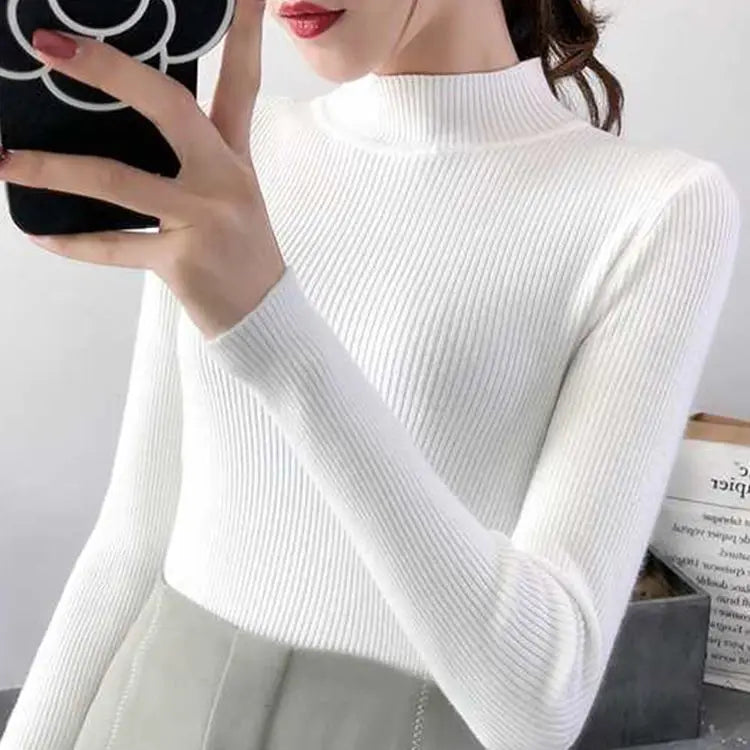 gerippter Wollpullover für Damen