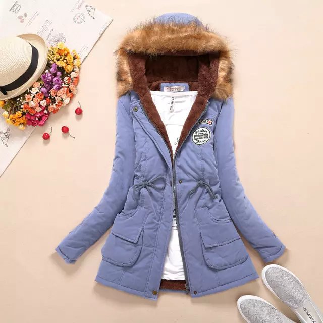 Damen Winterparka mit kuscheligem Teddyfutter, tailliertem Kordelzug und abnehmbarer Kapuze Shop Nory