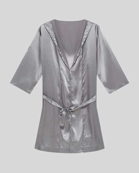 Herren Satin Bademantel