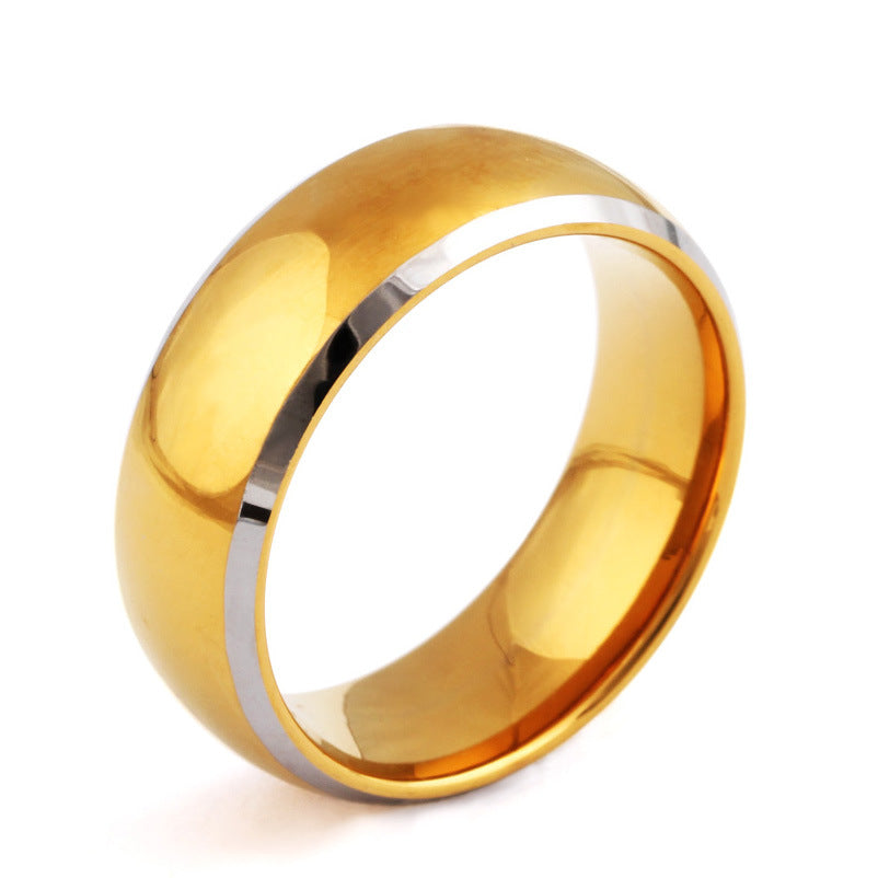 Herren Ring mit polierter Oberfläche und elegantem zweifarbigen Design Shop Nory